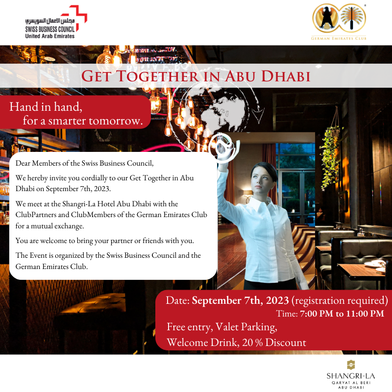 Get Together Abu Dhabi 7th September Swiss Business Council (800 × 800 px)